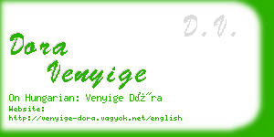 dora venyige business card